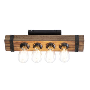 Montana 4 Light Black Ceiling Light