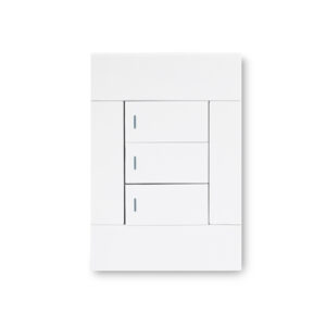 Veti 2 White 3 Lever 2 Way Wall Switch