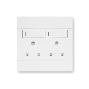 Veti 2 White Double Wall Plug