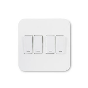 Veti 1 White 4 Lever 1 Way Wall Switch