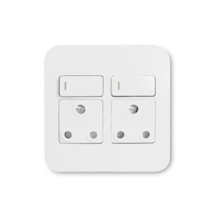 Veti 1 White Double Wall Plug