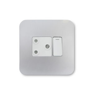 Veti 1 Silver And White Single Wall Plug