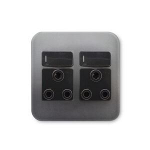 Veti 1 Gunmetal And Black Double Wall Plug