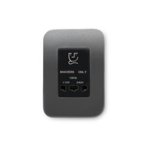 Veti 1 Gunmetal And Black Shaver Wall Plug