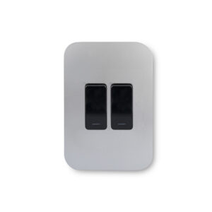 Veti 1 Silver And Black 2 Lever 1 Way Wall Switch
