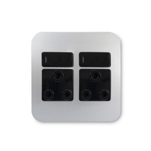 Veti 1 Silver And Black Double Wall Plug