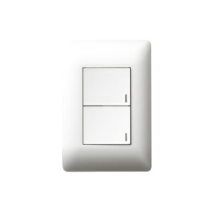 Ysalis White 1 Lever Wall Dim Press + 1 Way Switch