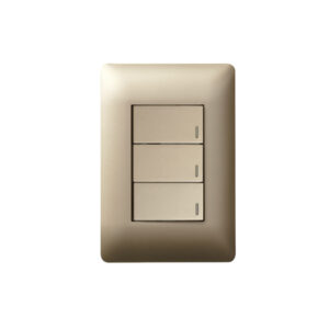 Ysalis Champagne 3 Lever 1 Way Wall Switch