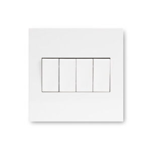 Arteor White 4 Lever 1 Way Wall Switch
