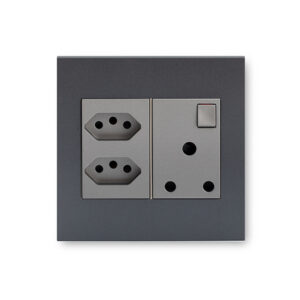 Arteor Graphite And Magnesium Monobloc Wall Plug