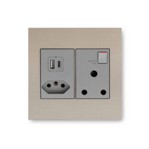 Arteor Champagne And Magnesium Usb Wall Plug