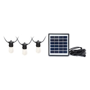 Solar 10 Light 5 Meter Black Outdoor String Light