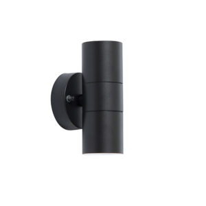 Tubo 2 Light Black Outdoor Wall Light