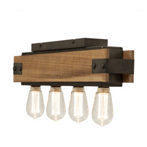 Colorado 4 Light Black Ceiling Light