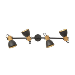 Dublin 4 Light Black Spotlight