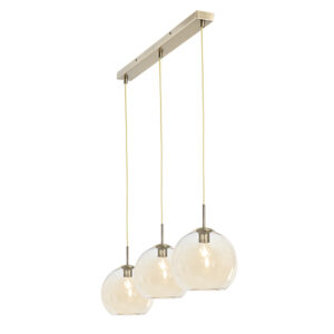 Travolta 3 Light Amber Pendant Light