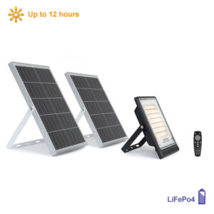 Apollo 200w Black Outdoor Solar Flood Light