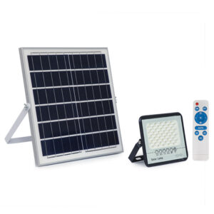 Slim 60w Black Outdoor Solar Flood Light