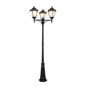 Belmont 3 Light Black Outdoor Pole Light
