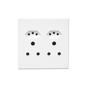 Veti 3 White Double Wall Plug