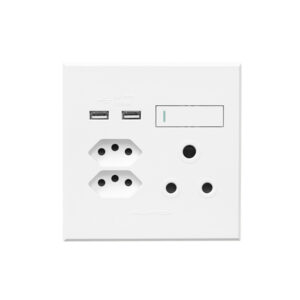 Vet 3 White Usb Double Wall Plug