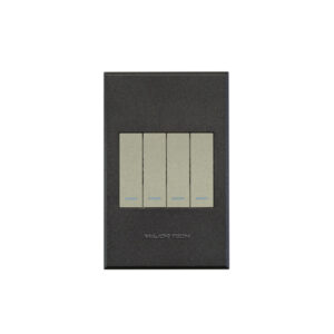 Veti 3 Graphite And Titanium 4 Lever 2 Way Wall Switch