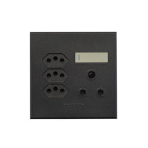 Veti 3 Graphite And Titanium Triple V Slim Wall Plug