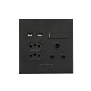 Vet 3 Graphite Usb Double Wall Plug