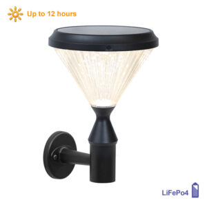 Nova Black Outdoor Solar Wall Light