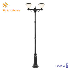 Nova 2 Light 2.6 Meter Black Outdoor Pole Light