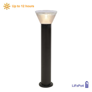 Arani Black Outdoor Solar Bollard Light