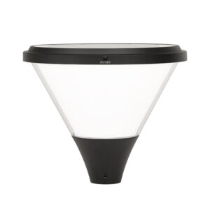 Lyra Black Outdoor Solar Pole Light Excluding Pole
