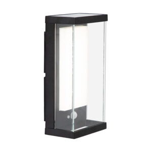 Eliana Black Outdoor Motion Sensor Solar Wall Light