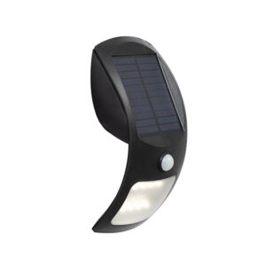 Eridanus Black Outdoor Motion Sensor Solar Wall Light