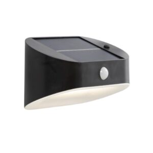 Altan Black Outdoor Motion Sensor Solar Wall Light