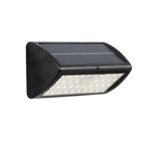 Anatoly Black Outdoor Motion Sensor Solar Wall Light