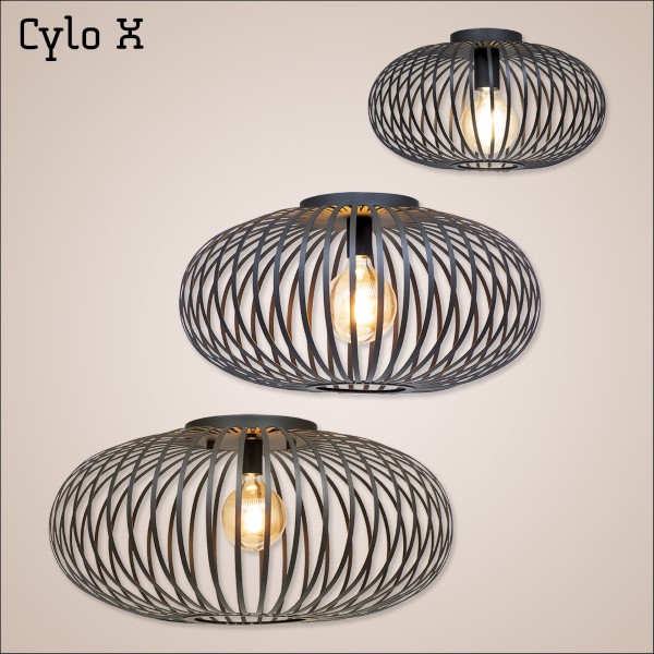 Cylo X 1 Light Black Ceiling Light - Image 3