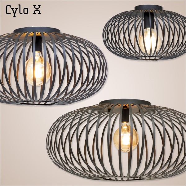 Cylo X 1 Light Black Ceiling Light - Image 4