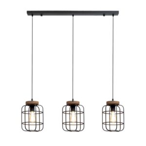 Fabrica 3 Light Black Pendant Light