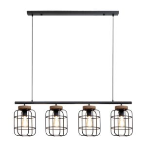 Fabrica 4 Light Black Pendant Light