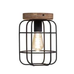 Fabrica 1 Light Black Ceiling Light