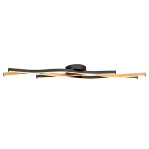 Entwine 3 Light Led Black Ceiling Light