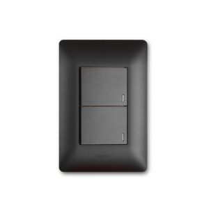 Ysalis Black 2 Lever Wall Switch