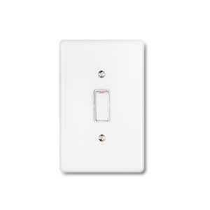Lesco Steel  White 1 Lever Wall Switch