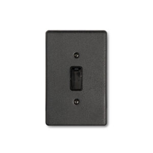 Lesco Steel Black 1 Lever Wall Switch