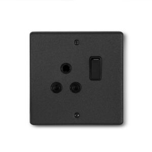 Lesco Steel Black Wall Single Plug