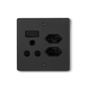 Lesco Steel Black Wall Double Plug