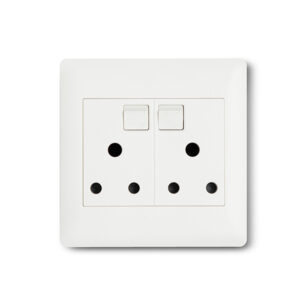 Apollo White Double Wall Plug