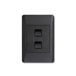 Lesco Apollo Black 2 Lever Wall Switch