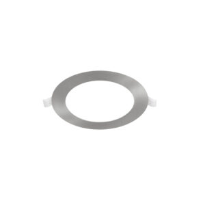 Round Panel 9w 6500k Silver Recessed